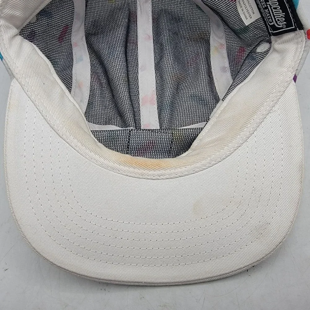 Johnny Cupcakes Unisex Adults White Sprinkles 5 Panel Hat Adjustable Lightweight - Picture 11 of 11